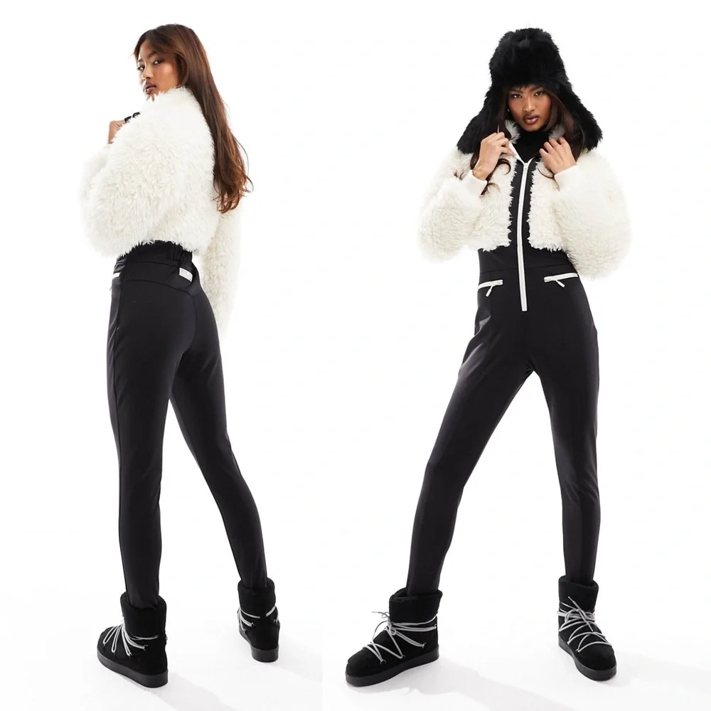 ASOS 4505 Skiing ski jumpsuit with faux fur panels and slim leg - Picture 12 of 14